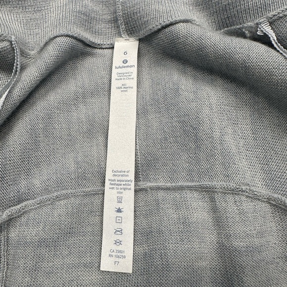 Lululemon Blissful Zen Merino Wool Thumbhole Sweater Cardigan Jacket, Size 8 - Picture 8 of 13